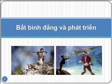 Bài giảng Bất bình đẳng và phát triển