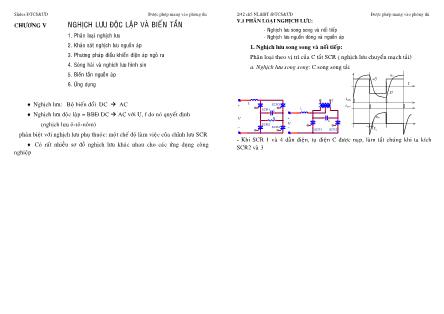 Bài giảng Điện tử công suất và ứng dụng - Chương 5: Nghịch lưu độc lập và biến tần