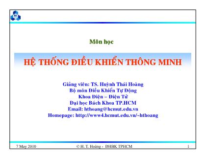 Bài giảng Hệ thống điều khiển thông minh - Chương 3: Điều khiển trực tiếp