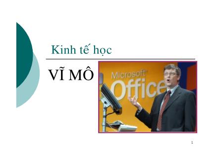 Bài giảng Kinh tế vĩ mô