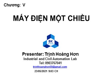 Bài giảng Kỹ thuật điện - Máy điện một chiều