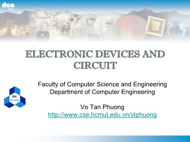 Bài giảng Linh kiện và mạch điện tử - Chương 1: Diode