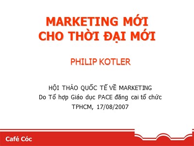 Bài giảng Marketing mới cho thời đại mới