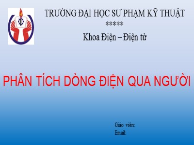 Bài giảng Phân tích dòng điện qua người