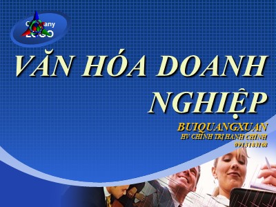 Bài giảng Văn hóa doanh nghiệp - Bùi Quang Xuân