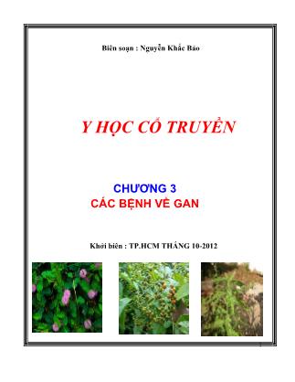 Bài giảng Y học cổ truyền - Chương 4: Các bệnh về gan