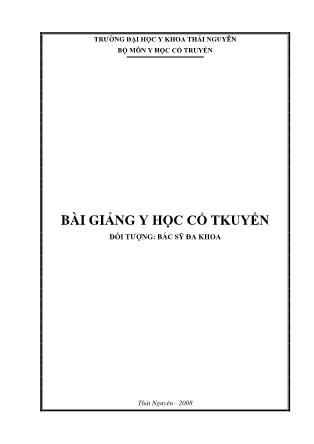 Bài giảng Y học cổ truyền