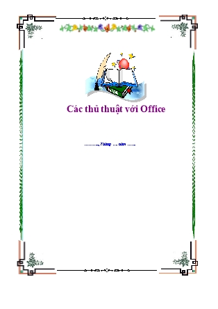 Các thủ thuật với Office