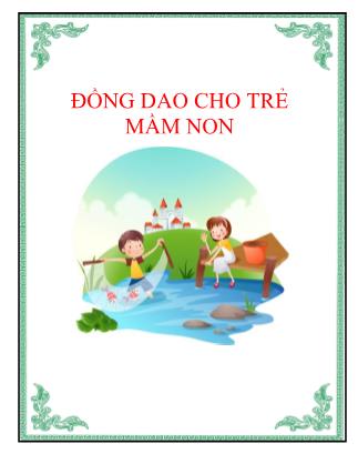 Đồng dao cho trẻ mầm non