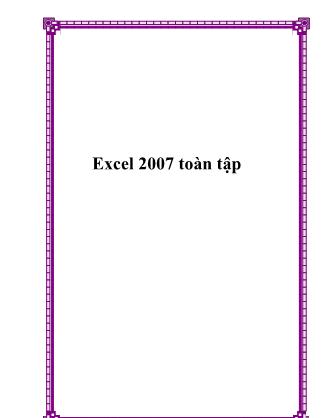 Excel 2007 toàn tập