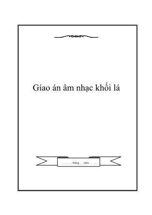 Gíao án âm nhạc khối lá