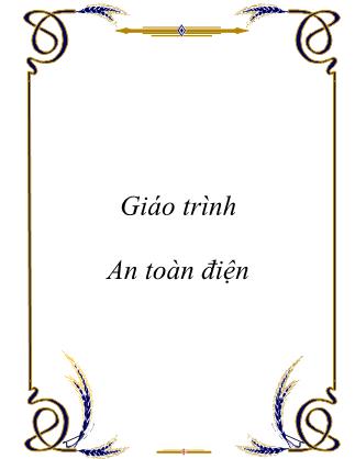 Giáo trình An toàn điện (Bản đẹp)