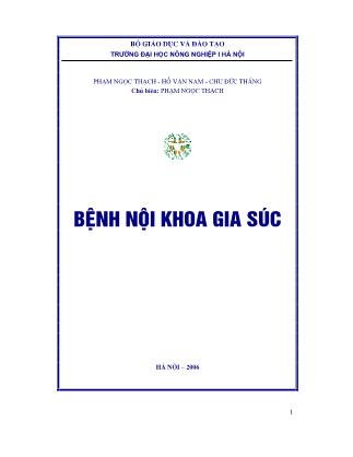 Giáo trình Bệnh nội khoa gia súc - Phạm Ngọc Thạch (Phần 1)