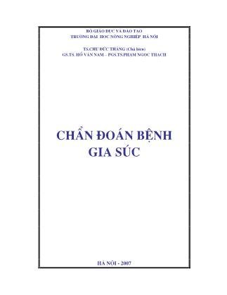 Giáo trình Chuẩn đoán bệnh gia súc - Chu Đức Thắng