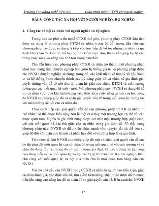 Giáo trình Công tác xã hội với người nghèo (Phần 2)