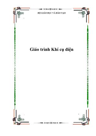 Giáo trình Khí cụ điện (Bản đẹp)