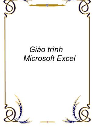 Giáo trình Microsoft Excel