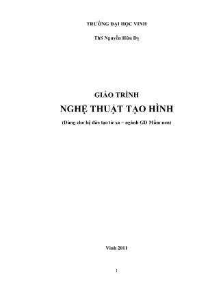 Giáo trình Nghệ thuật tạp hình (Dùng cho hệ đào tạo từ xa - Ngành Giáo dục mầm non) (Phần 1)