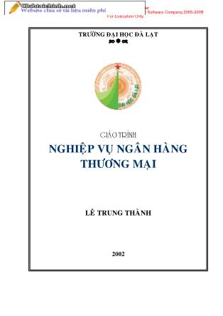 Giáo trình Nghiệp vụ ngân hàng thương mại - Lê Trung Thành