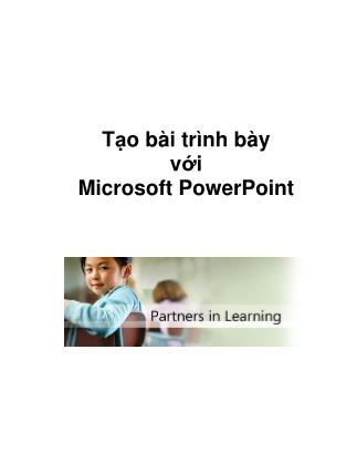 Giáo trình Tạo bài trình bày với Microsoft PowerPoint (Phần 1)