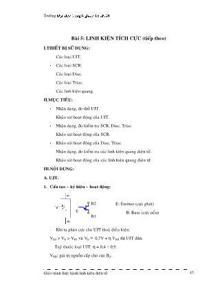 Giáo trình Thực hành linh kiện điện tử (Phần 2)