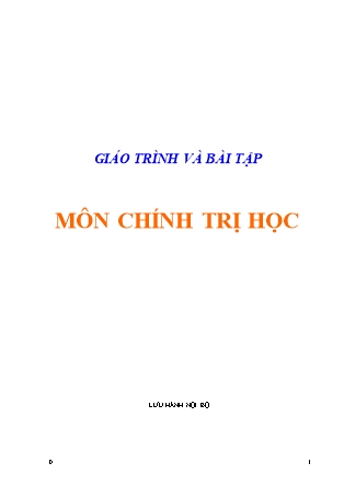 Giáo trình và bài tập Chính trị học