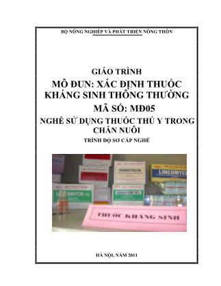 Giáo trình Xác định thuốc kháng sinh thông thường