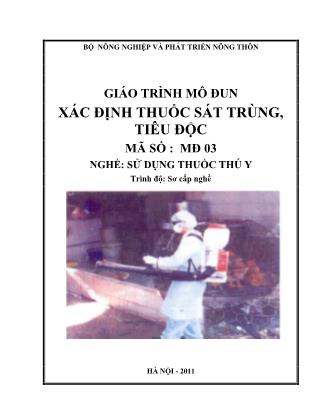 Giáo trình Xác định thuốc sát trùng, tiêu độc