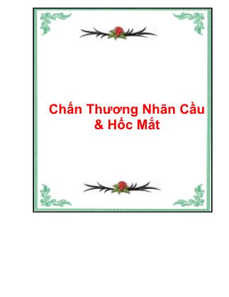 Tài liệu Chấn thương nhãn cầu và hốc mắt