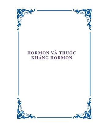 Tài liệu Hormon và thuốc kháng hormon