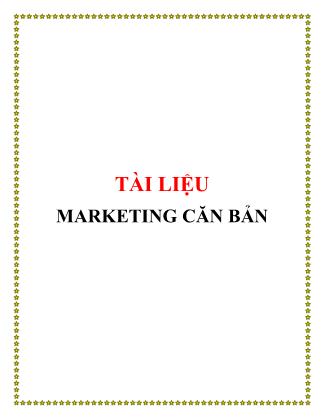 Tài liệu Marketing căn bản