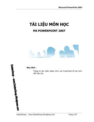 Tài liệu MS PowerPoint 2007