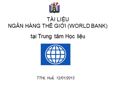 Tài liệu Ngân hành thế giới ( World bank)