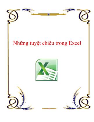 Tài liệu Những tuyệt chiêu trong Excel