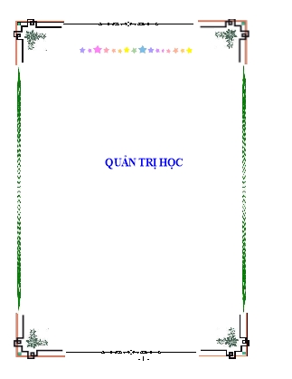 Tài liệu Quản trị học