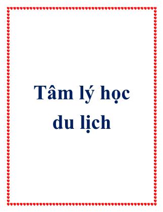 Tài liệu Tâm lý học du lịch