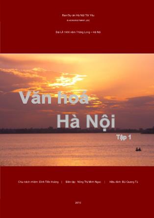 Văn hóa Hà Nội - Đinh Tiên Hoàng (Phần 1)