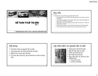 Bài giảng kiểm toán thế tài sản (Phần 1)