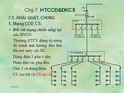 Bài giảng Kỹ thuật chiếu sáng - Chương 7: HTCCĐ&ĐKCS - Nguyễn Quang Thuấn
