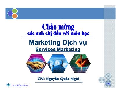 Bài giảng Marketing dịch vụ - Nguyễn Quốc Nghi