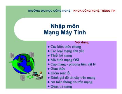 Bài giảng Nhập môn Mạng máy tính