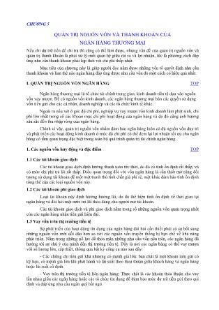 Bài giảng Quản trị ngân hàng thương mại - Chương 5: Quản trị nguồn vốn và thanh khoản của ngân hàng thương mại