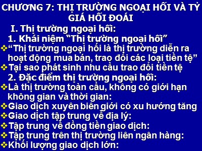 Bài giảng Tài chính quốc tế