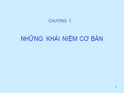 Bài giảng Truyền động điện - Chương 1: Những khái niệm cơ bản