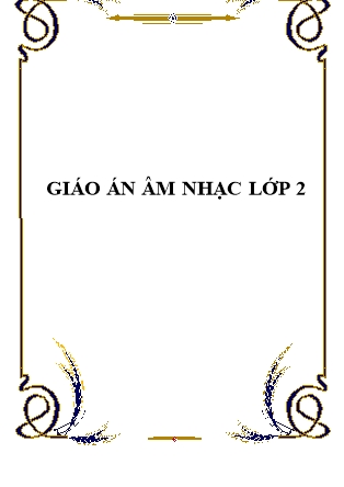 Giáo án Âm nhạc Lớp 2