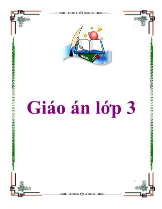 Giáo án Lớp 3 - Võ Ngọc Hiếu