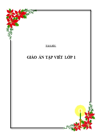 Giáo án Tập viết Lớp 1