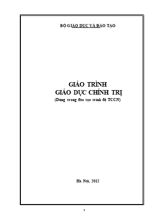 Giáo trình Giáo dục chính trị