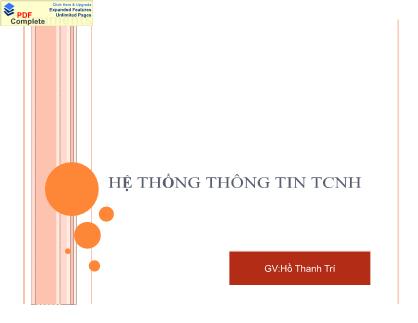 Giáo trình Hệ thống thông tin tài chính ngân hàng - Hồ Thanh Trí