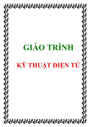 Giáo trình Kỹ thuật điện tử